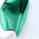 PRADA Chain Shoulder Pouch Safiano Leather Green Gold Auth LN130V-20