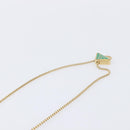 PRADA Chain Shoulder Pouch Safiano Leather Green Gold Auth LN130V-9