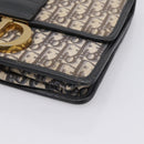 Christian Dior Trotter Canvas Oblique 30 Montaigne Bag Navy Gold Auth LN131A-10
