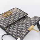 Christian Dior Trotter Canvas Oblique 30 Montaigne Bag Navy Gold Auth LN131A-16