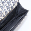 Christian Dior Trotter Canvas Oblique 30 Montaigne Bag Navy Gold Auth LN131A-20