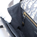 Christian Dior Trotter Canvas Oblique 30 Montaigne Bag Navy Gold Auth LN131A-21