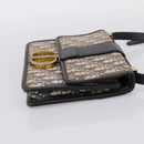 Christian Dior Trotter Canvas Oblique 30 Montaigne Bag Navy Gold Auth LN131A-5