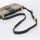 Christian Dior Trotter Canvas Oblique 30 Montaigne Bag Navy Gold Auth LN131A-7