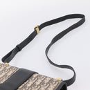 Christian Dior Trotter Canvas Oblique 30 Montaigne Bag Navy Gold Auth LN131A-8