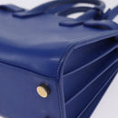 SAINT LAURENT Sac De Joule Nano Hand Bag Leather 2way Blue Gold Auth LN132V-15