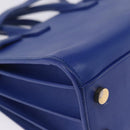 SAINT LAURENT Sac De Joule Nano Hand Bag Leather 2way Blue Gold Auth LN132V-16