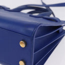 SAINT LAURENT Sac De Joule Nano Hand Bag Leather 2way Blue Gold Auth LN132V-17