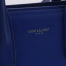 SAINT LAURENT Sac De Joule Nano Hand Bag Leather 2way Blue Gold Auth LN132V-18