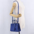 SAINT LAURENT Sac De Joule Nano Hand Bag Leather 2way Blue Gold Auth LN132V-26