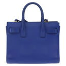 SAINT LAURENT Sac De Joule Nano Hand Bag Leather 2way Blue Gold Auth LN132V-3