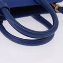 SAINT LAURENT Sac De Joule Nano Hand Bag Leather 2way Blue Gold Auth LN132V-7