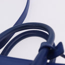 SAINT LAURENT Sac De Joule Nano Hand Bag Leather 2way Blue Gold Auth LN132V-8