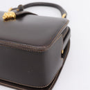 GUCCI Hand Bag Leather Brown Gold Auth LN133V-10