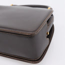 GUCCI Hand Bag Leather Brown Gold Auth LN133V-12