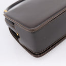GUCCI Hand Bag Leather Brown Gold Auth LN133V-13