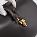 GUCCI Hand Bag Leather Brown Gold Auth LN133V-14