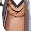 GUCCI Hand Bag Leather Brown Gold Auth LN133V-18