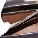 GUCCI Hand Bag Leather Brown Gold Auth LN133V-21