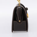 GUCCI Hand Bag Leather Brown Gold Auth LN133V-4