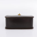 GUCCI Hand Bag Leather Brown Gold Auth LN133V-9