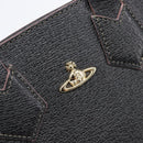 Vivienne Westwood Hand Bag Leather 2way Black Gold Auth LN142A-20