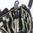 Vivienne Westwood Hand Bag Leather 2way Black Gold Auth LN142A-23