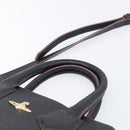 Vivienne Westwood Hand Bag Leather 2way Black Gold Auth LN142A-14