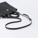 Vivienne Westwood Hand Bag Leather 2way Black Gold Auth LN142A-8