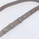 Salvatore Ferragamo Gancini Hand Bag Leather 2way Gray Gold Auth LN143-17