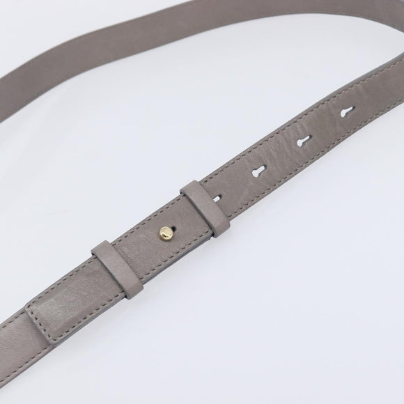 Salvatore Ferragamo Gancini Hand Bag Leather 2way Gray Gold Auth LN143