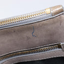 Salvatore Ferragamo Gancini Hand Bag Leather 2way Gray Gold Auth LN143-10