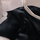 Salvatore Ferragamo Gancini Hand Bag Leather 2way Gray Gold Auth LN143-25