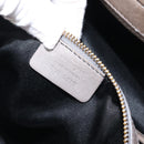Salvatore Ferragamo Gancini Hand Bag Leather 2way Gray Gold Auth LN143-12