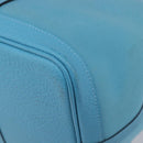 HERMES Garden Party PM Tote Bag Canvas Blue Silver Auth LN144M-13