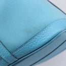 HERMES Garden Party PM Tote Bag Canvas Blue Silver Auth LN144M-15