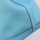 HERMES Garden Party PM Tote Bag Canvas Blue Silver Auth LN144M-16
