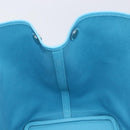 HERMES Garden Party PM Tote Bag Canvas Blue Silver Auth LN144M-20