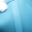 HERMES Garden Party PM Tote Bag Canvas Blue Silver Auth LN144M-21