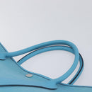 HERMES Garden Party PM Tote Bag Canvas Blue Silver Auth LN144M-8