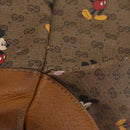 GUCCI Micro GG Supreme GUCCIxDisney Bag PVC Beige Gold 603898 Auth LN145-18