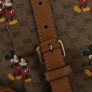 GUCCI Micro GG Supreme GUCCIxDisney Bag PVC Beige Gold 603898 Auth LN145-23