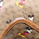 GUCCI Micro GG Supreme GUCCIxDisney Bag PVC Beige Gold 603898 Auth LN145-37