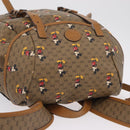GUCCI Micro GG Supreme GUCCIxDisney Bag PVC Beige Gold 603898 Auth LN145-7
