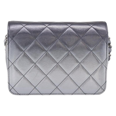 CHANEL Matelasse Like A Wallet Chain Bag Lamb Skin Green Gold CC Auth LN146SAM - 0