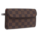 LOUIS VUITTON Damier Ebene Pochette Florentine Waist Bag N51856 LV Auth LN147V-1