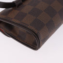 LOUIS VUITTON Damier Ebene Pochette Florentine Waist Bag N51856 LV Auth LN147V-18