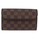 LOUIS VUITTON Damier Ebene Pochette Florentine Waist Bag N51856 LV Auth LN147V-13