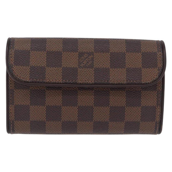 LOUIS VUITTON Damier Ebene Pochette Florentine Waist Bag N51856 LV Auth LN147V