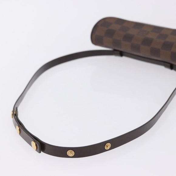 LOUIS VUITTON Damier Ebene Pochette Florentine Waist Bag N51856 LV Auth LN147V